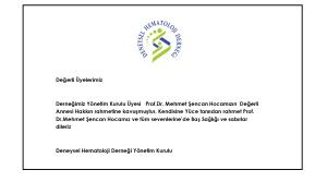 PROF.DR. MEHMET ŞENCAN HOCAMIZIN ACI GÜNÜ 